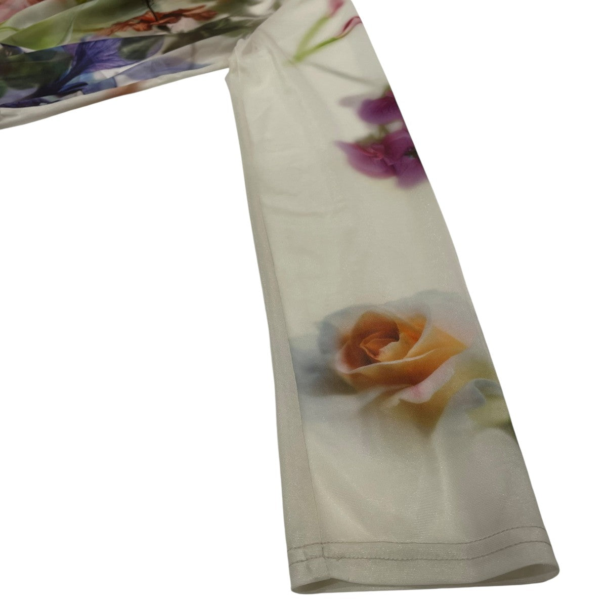 アメリ AMERI 25SS 2WAY SMOKE FLOWER SHEER TOP カーディガン 0125103720050 ベージュ サイズ：M AMERI(アメリ) 25SS2WAY SMOKE FLOWER SHEER TOPカーディガン