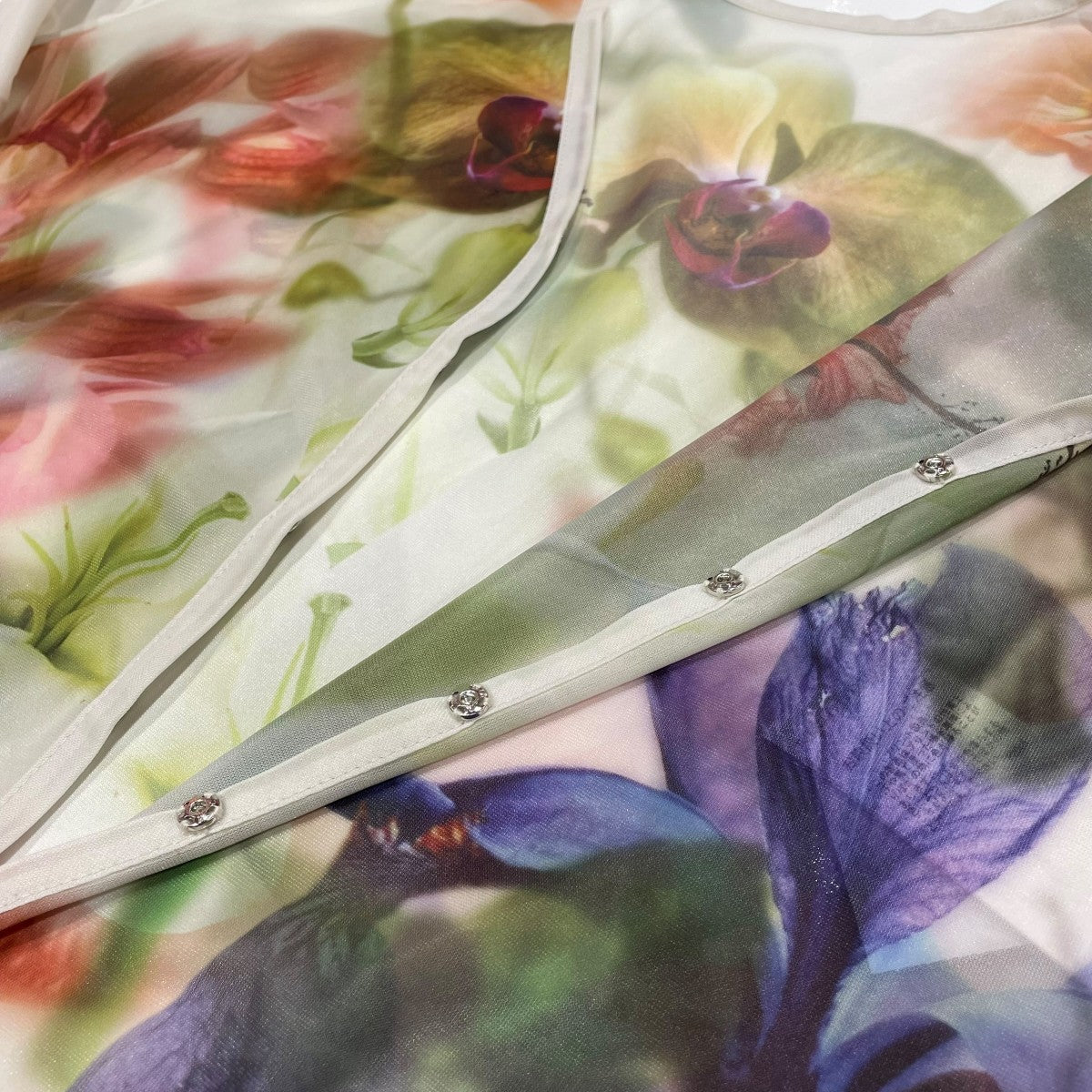 アメリ AMERI 25SS 2WAY SMOKE FLOWER SHEER TOP カーディガン 0125103720050 ベージュ サイズ：M AMERI(アメリ) 25SS2WAY SMOKE FLOWER SHEER TOPカーディガン