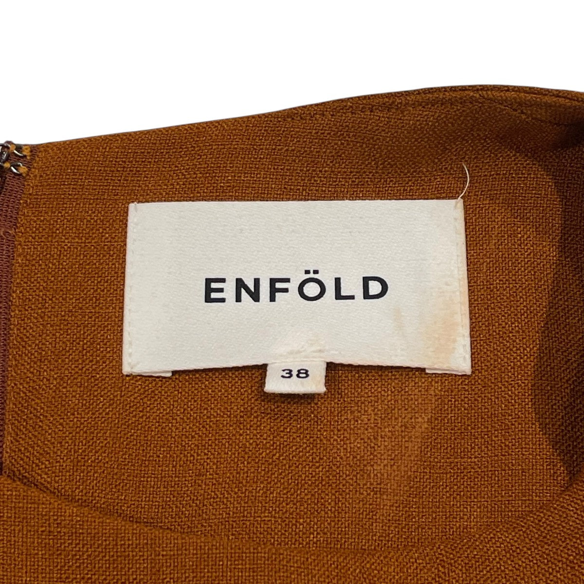 ENFÖLD ノースリーブ ロングワンピース 36 ブラウン ENFÖLD ノースリーブ ロングワンピース 36 ブラウン