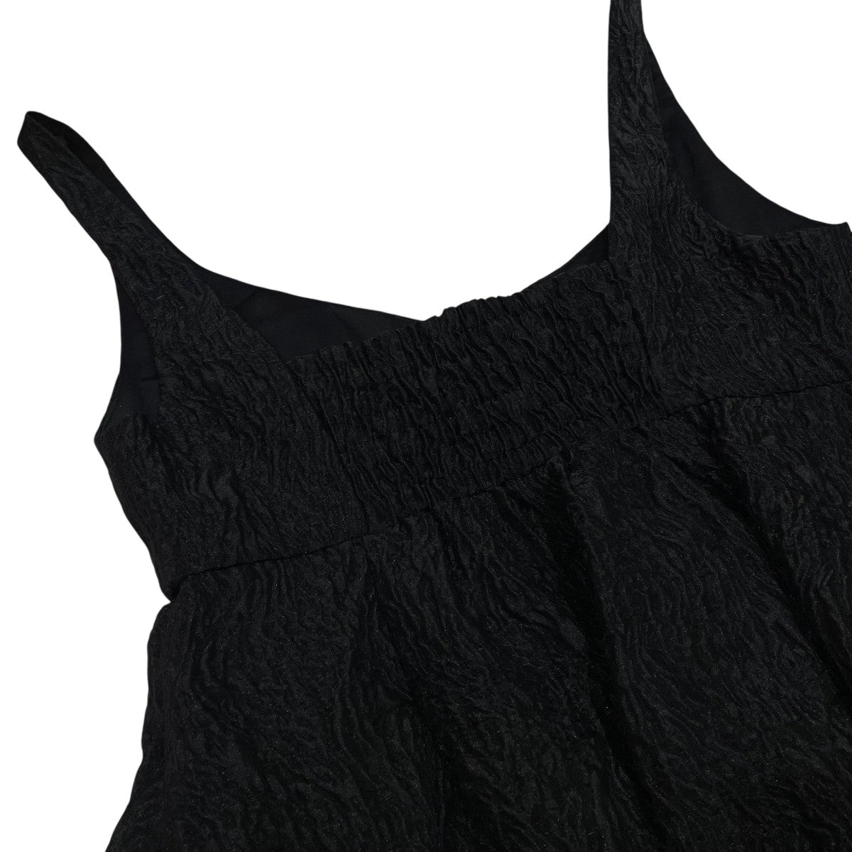 未使用品 セルフォード ふくれジャガードジャンパードレス 黒 ワンピ 38 CELFORD（セルフォード）の「ふくれジャガードジャンパードレス