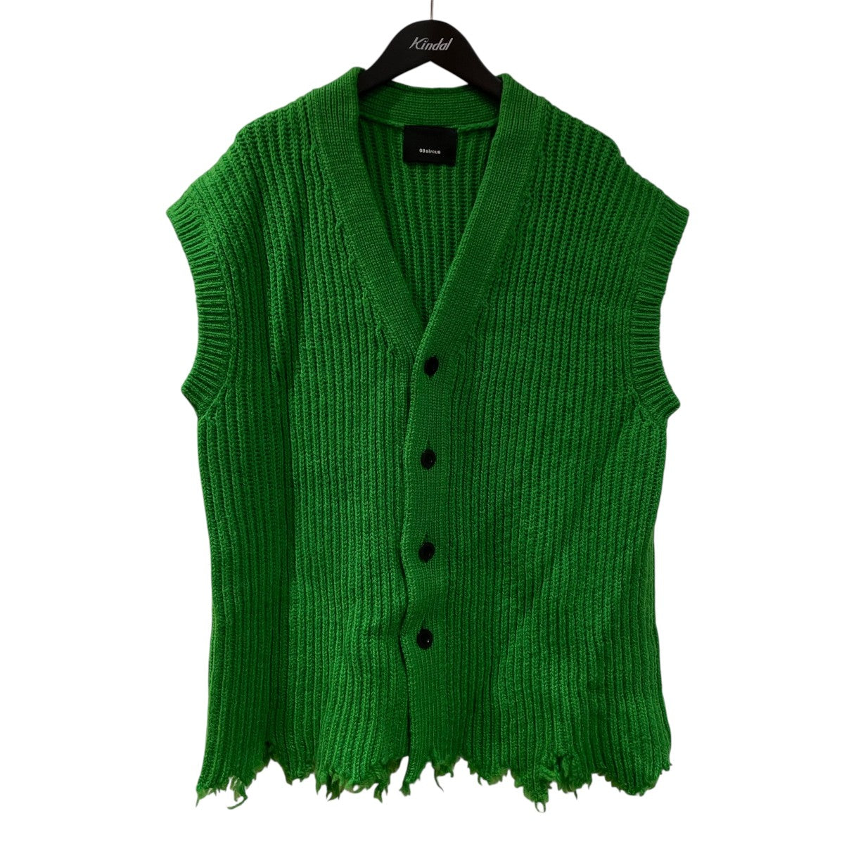 Wool broken knit cardigan vestニットベストS24AWKN05