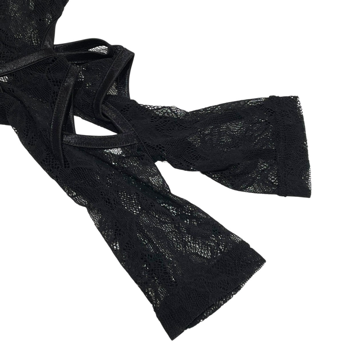 アキコアオキ AKIKO AOKI 24AW crber lace T カットアンドソー AA24AW-CST01 ブラック サイズ：Ｆ AKIKO AOKI(アキコアオキ) 24AWcrber lace Tカットアンドソー