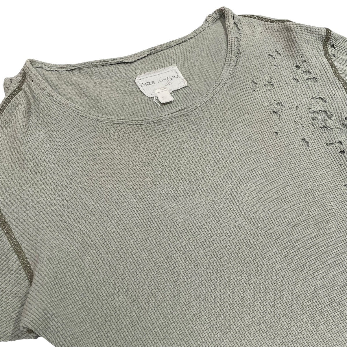 GREG LAUREN(グレッグローレン) サーマルカットソー グリーン