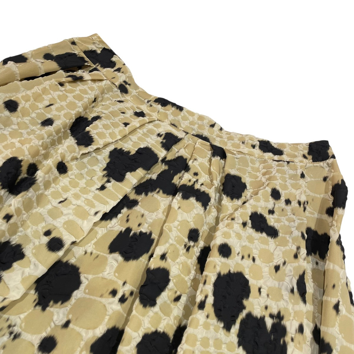 DRIES VAN NOTEN レオパードナイロンスカート 古着・中古-3枚目のアイテム画像