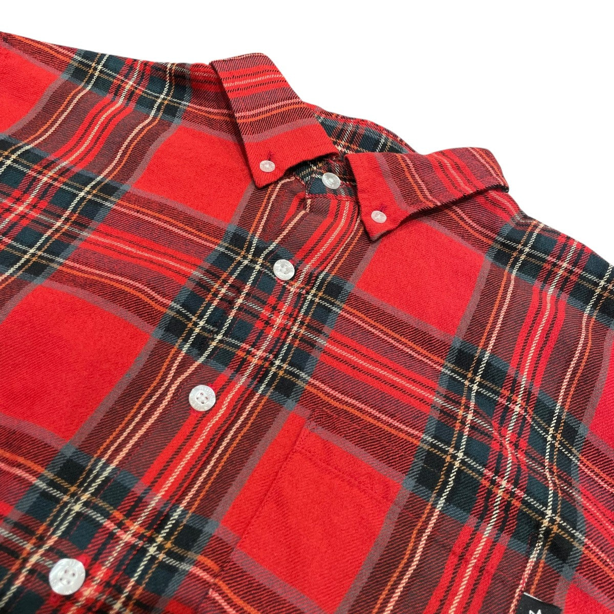 ステューシー stussy コットンウールチェックフランネルシャツ チェックシャツ レッド サイズ：M stussy(ステューシー) コットンウールチェックフランネルシャツ