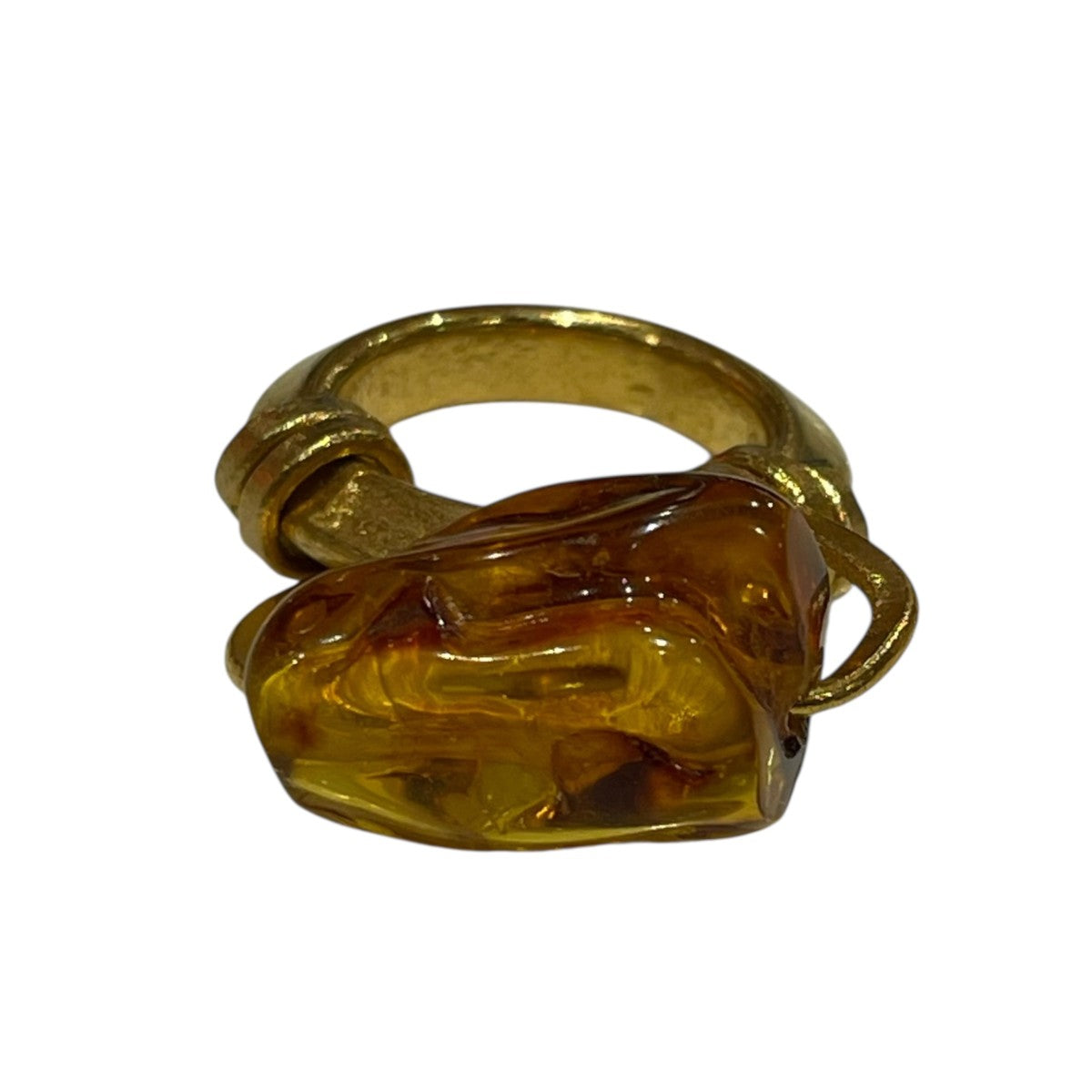 MARNI ブラウンとゴールドのオーバルバングル MARNI ブラウンとゴールドのオーバルバングル - メルカリ