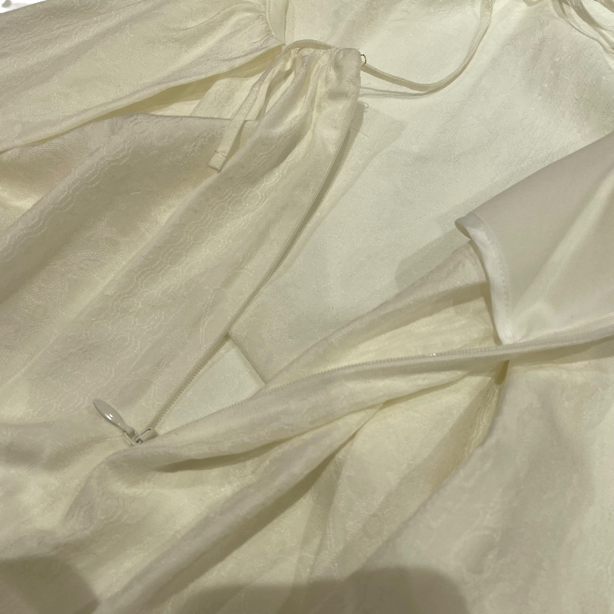 mame kurogouchi Floral Pattern Silk Rayon Jacquard I-Line DressワンピースMM23PF-DR706 古着・中古-6枚目のアイテム画像