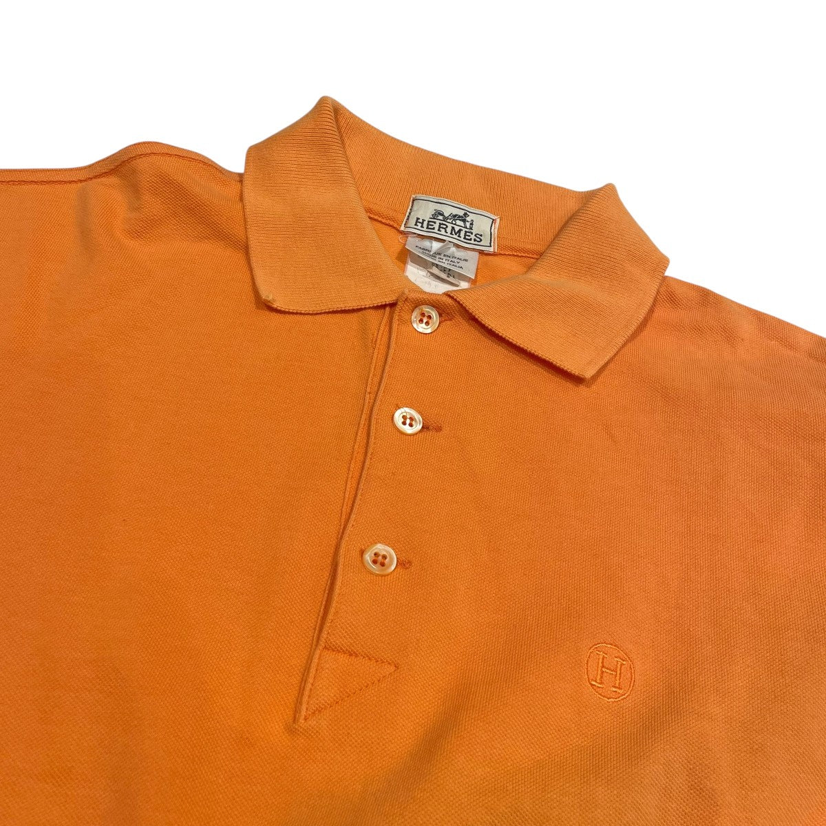 エルメス　ポロシャツ　オレンジ／S size HERMES（エルメス）ポロシャツ オレンジ サイズ:XL メンズ