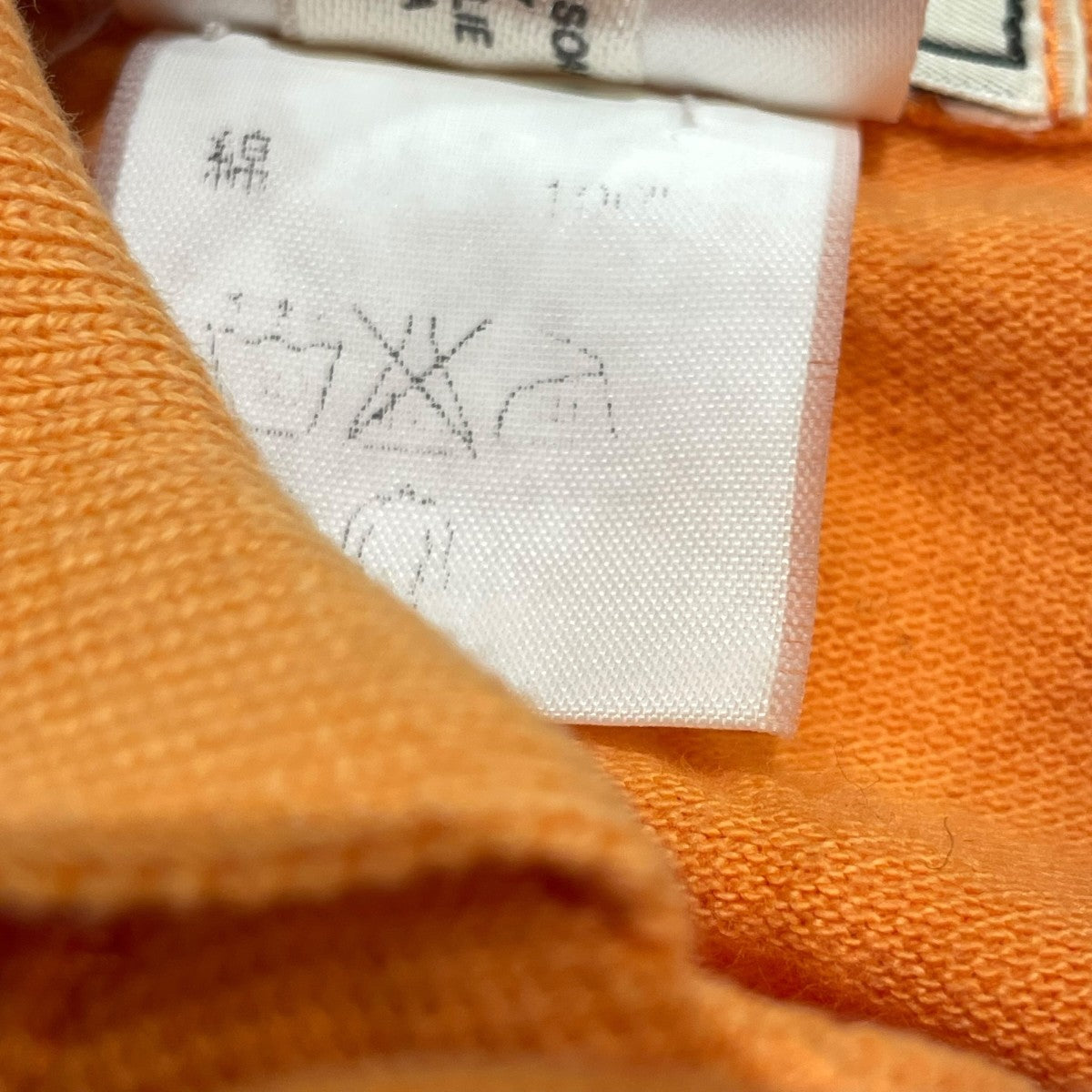 ヴィンテージHERMES☆鹿の子ポロシャツSオレンジused品 HERMES(エルメス) 鹿の子ポロシャツポロシャツ オレンジ サイズ