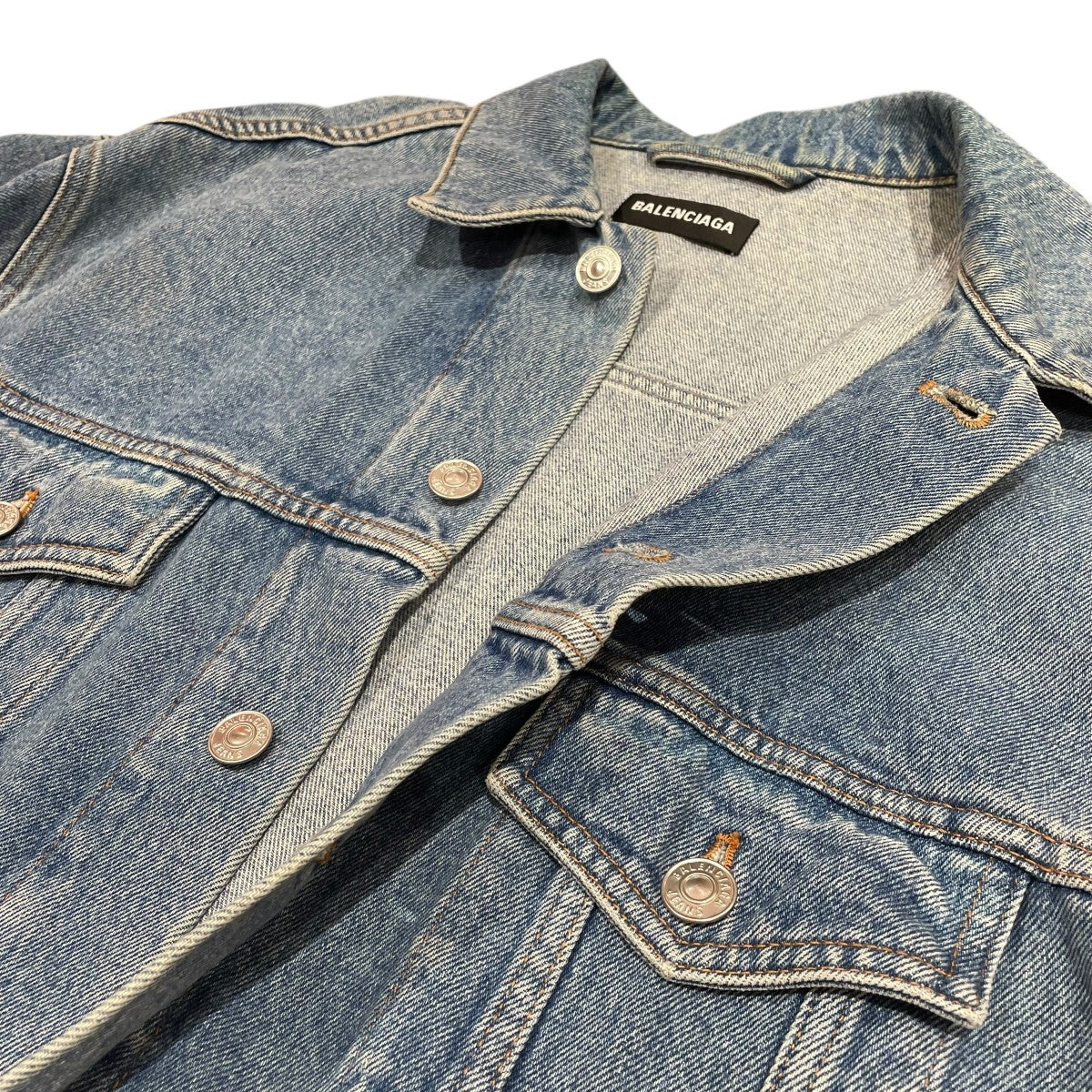 BALENCIAGA 21SSBACK LOGO DENIM JACKETデニムジャケット646922 古着・中古-6枚目のアイテム画像