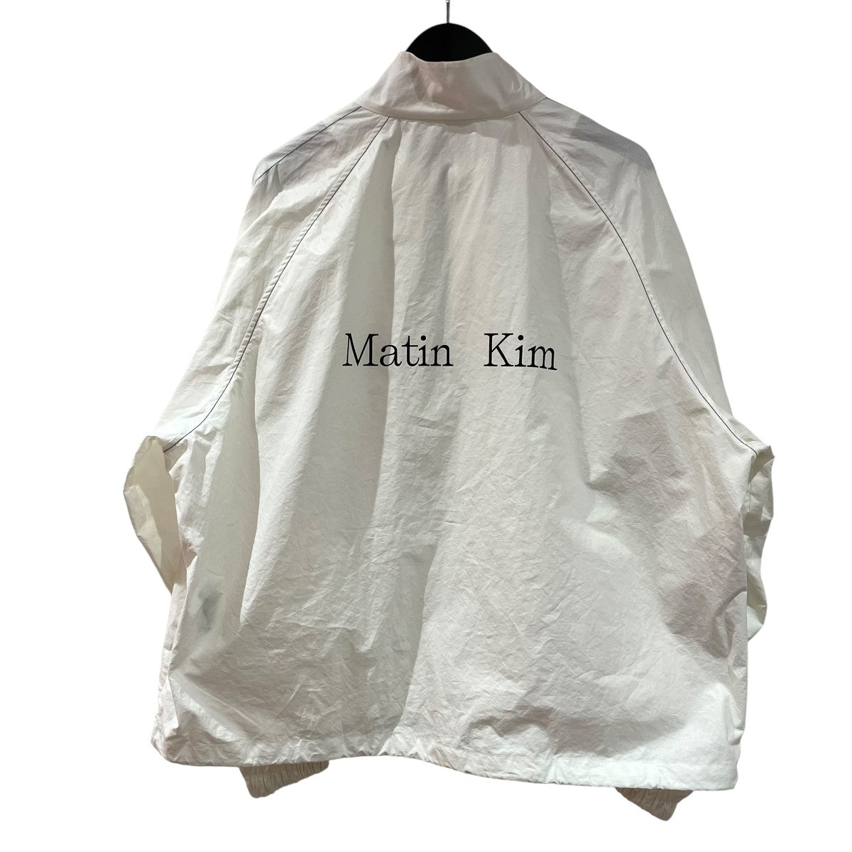 matin kim ナイロンジャケット グレー フード付きジャケット org.jpg