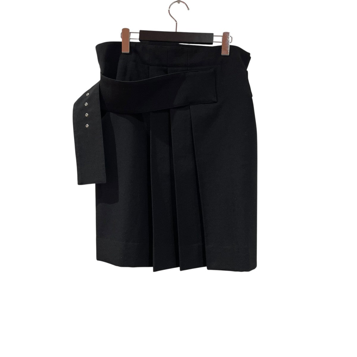 ヨウジヤマモト ベルベットスカート Y's BORN PRODUCT] COTTON TWILL FLARE SKIRT WITH GUSSET(XS