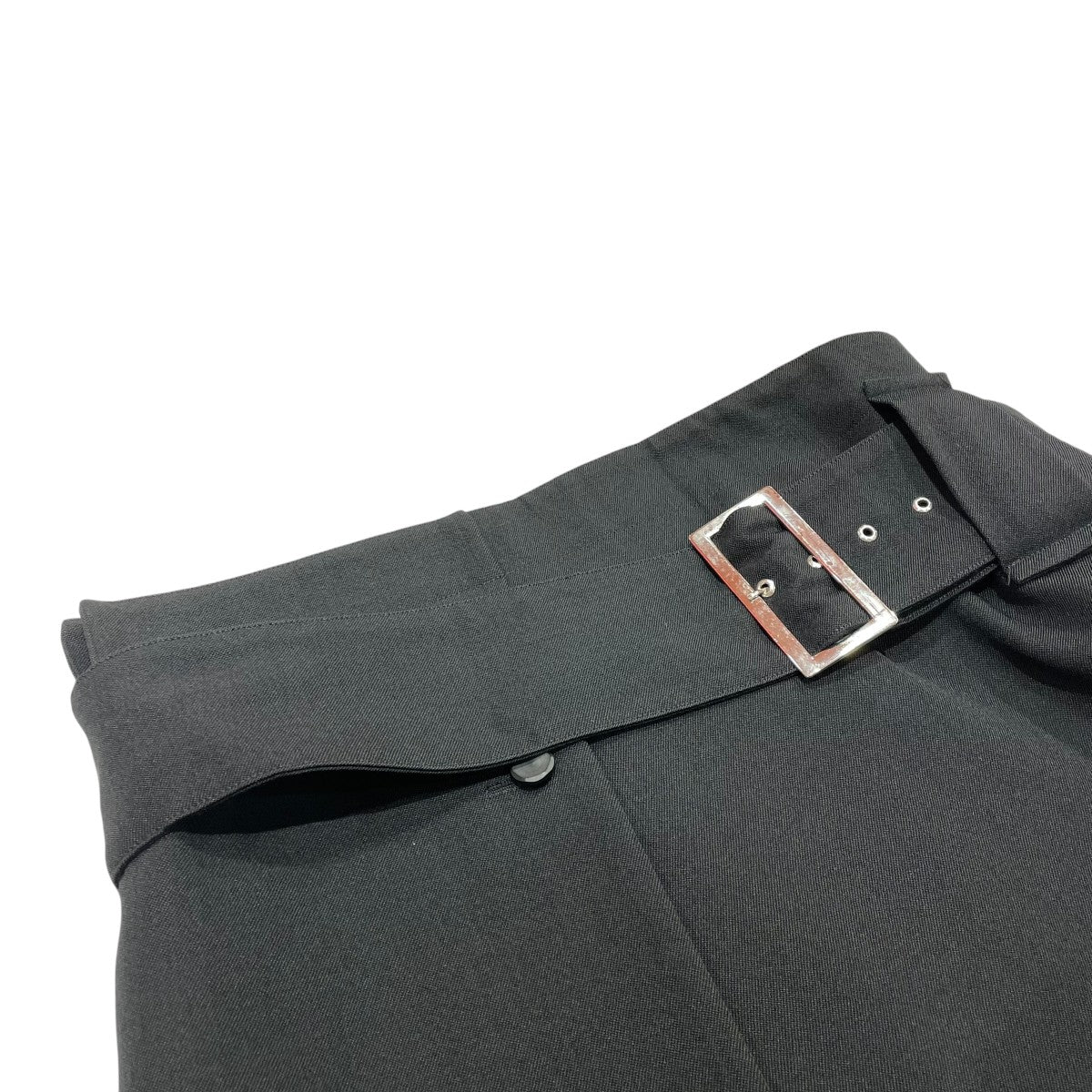美品 Y's ヨウジヤマモト ラップスカート ベルト 3 L コットン ブラウン W/C TWILL WASHER L POCKET FLARE SKIRT(XS Black): Yohji