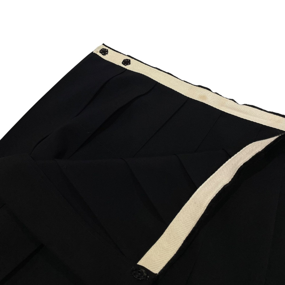 Y's ワイズ ウールギャバ ロングスカート 黒 ブラック WOOL GABARDINE DRAPE WRAP SKIRT(XS Black): Y's｜THE SHOP