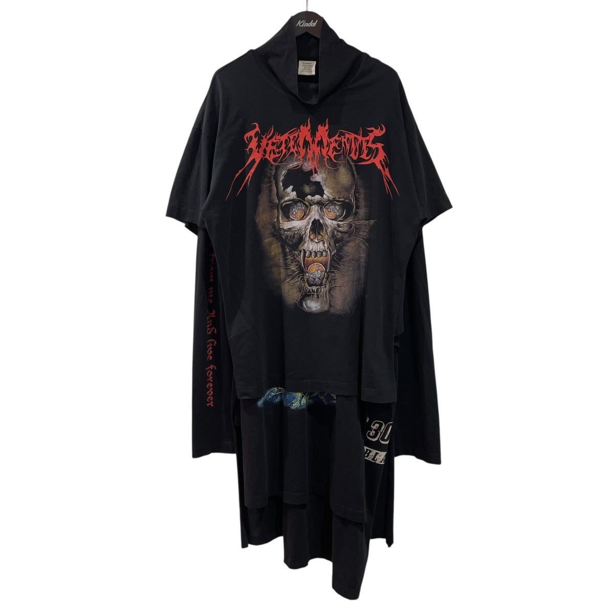 16AWSkull Layered T-Shirts DressドッキングレイヤードシャツWF17DR4