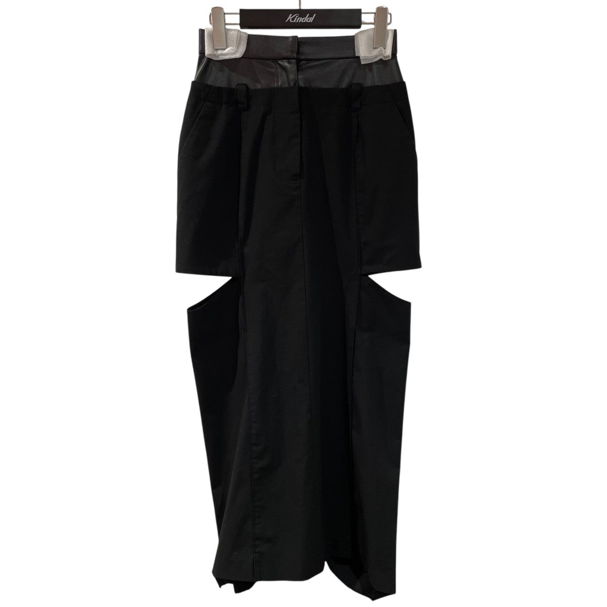 T R LAYERED NOTCH TIGHT LONG SKIRTレザーレイヤードスカート0582TM0177P