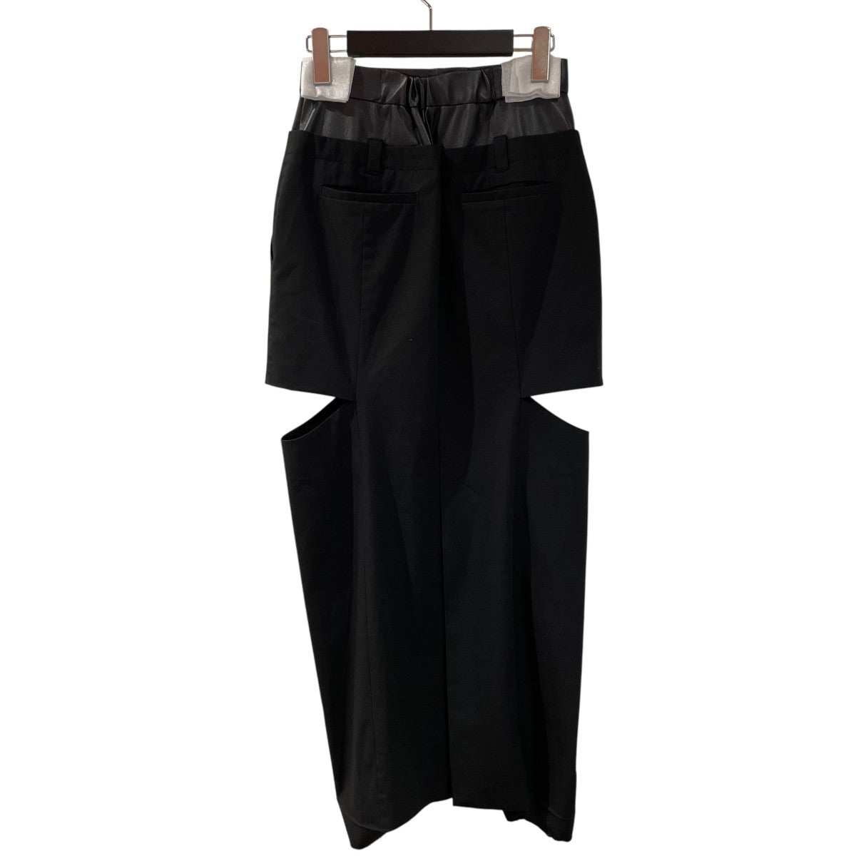 T R LAYERED NOTCH TIGHT LONG SKIRTレザーレイヤードスカート0582TM0177P