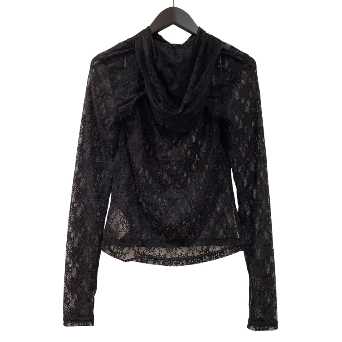 JOHN LAWRENCE SULLIVAN FLOWER LACE CUT OUT HOODIEロングスリーブカットソー5C019-0225-04 古着・中古-2枚目のアイテム画像