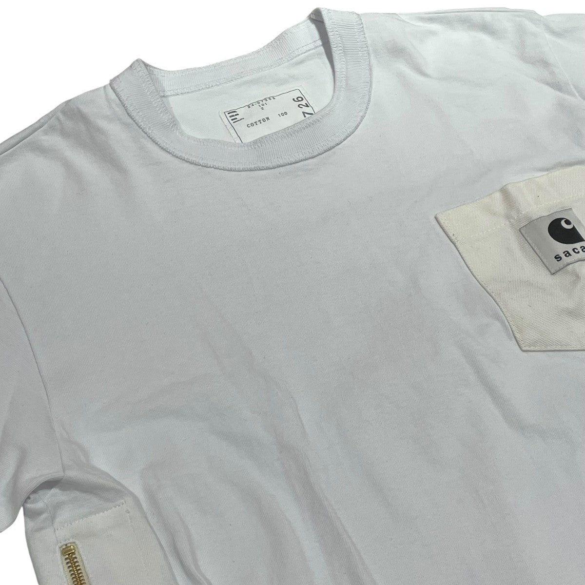 美品 サカイ カットソー carhartt 24SS ロングスリーブ 24-0726S レディース SIZE - sacai 中古 sacai×Carhartt WIP 24SSロングスリーブカットソー24-0726S 24