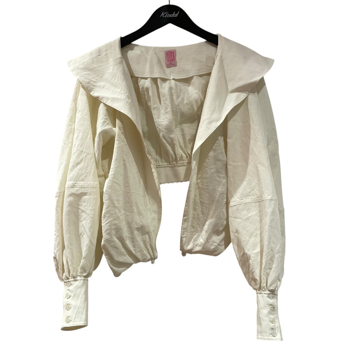 FETICO(フェティコ) Puff-Sleeved Cotton Satin Shirt パフスリーブ