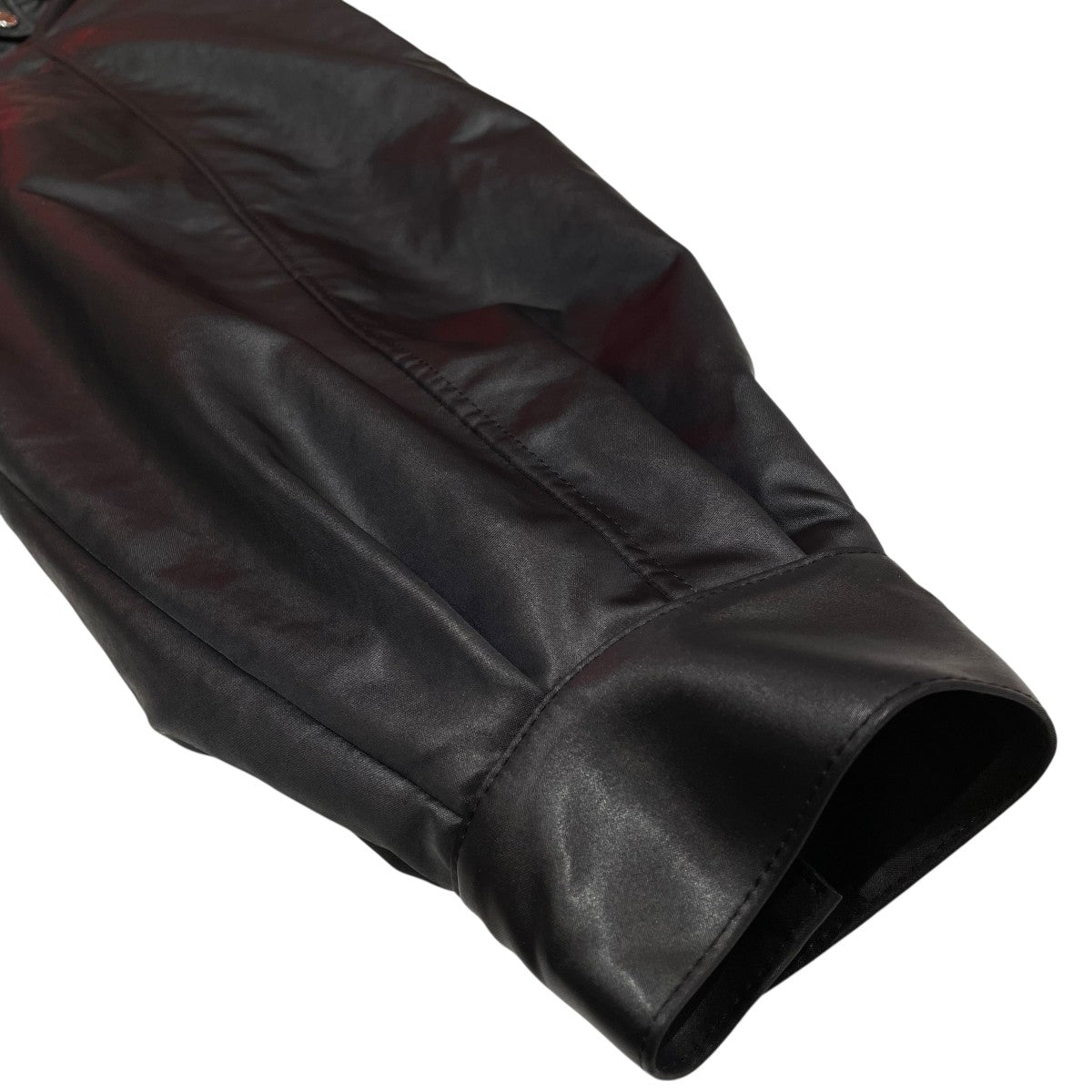 FETICO ジャケット FTC232-0201 FETICO(フェティコ) FAUX-LEATHER SATIN BIKER JACKETラーダース