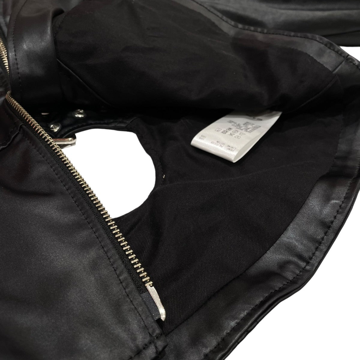 FETICO(フェティコ) FAUX-LEATHER SATIN BIKER JACKETラーダース