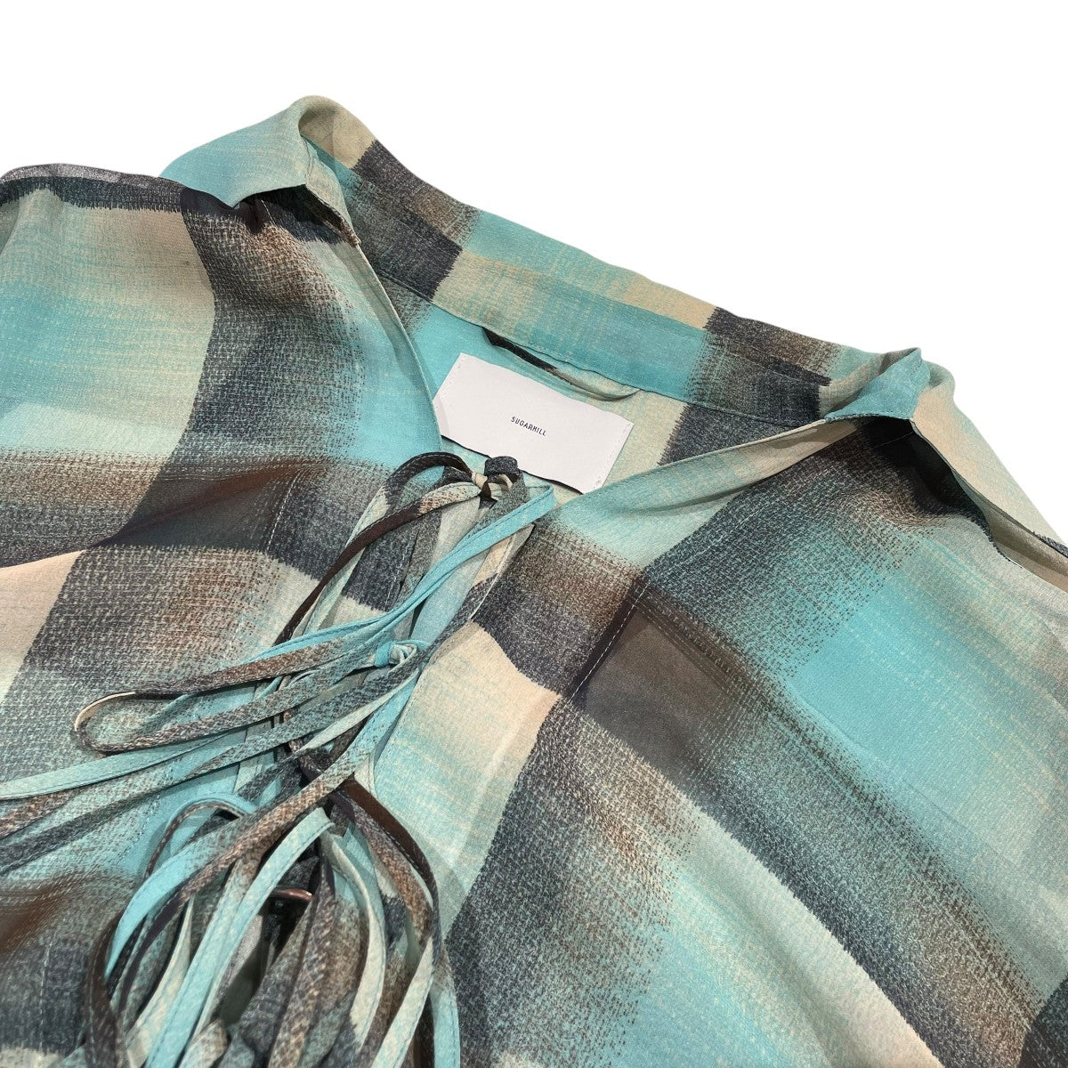 SUGARHILL 24SSSHEER OMBRE PLAID ONE-PIECEチェックワンピース2441000514 古着・中古-3枚目のアイテム画像