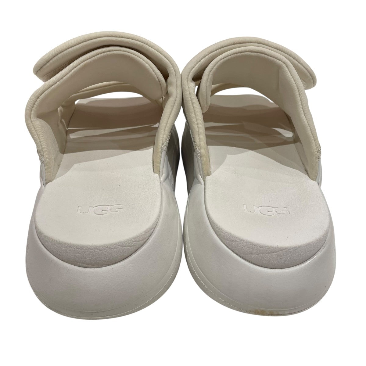 ★UGG★サンダル★アグ★正規品★25cm白★ホワイト★大きいサイズ★美品 UGG Australia アグ サンダル レディース 人気 厚底 30代 40代