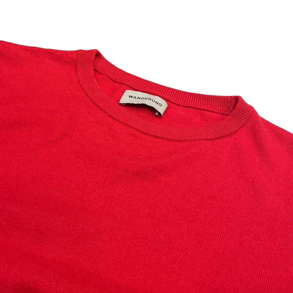 WANDERUNG Cotton Cashmere Tee半袖ニットWRKNJ-015 古着・中古-3枚目のアイテム画像