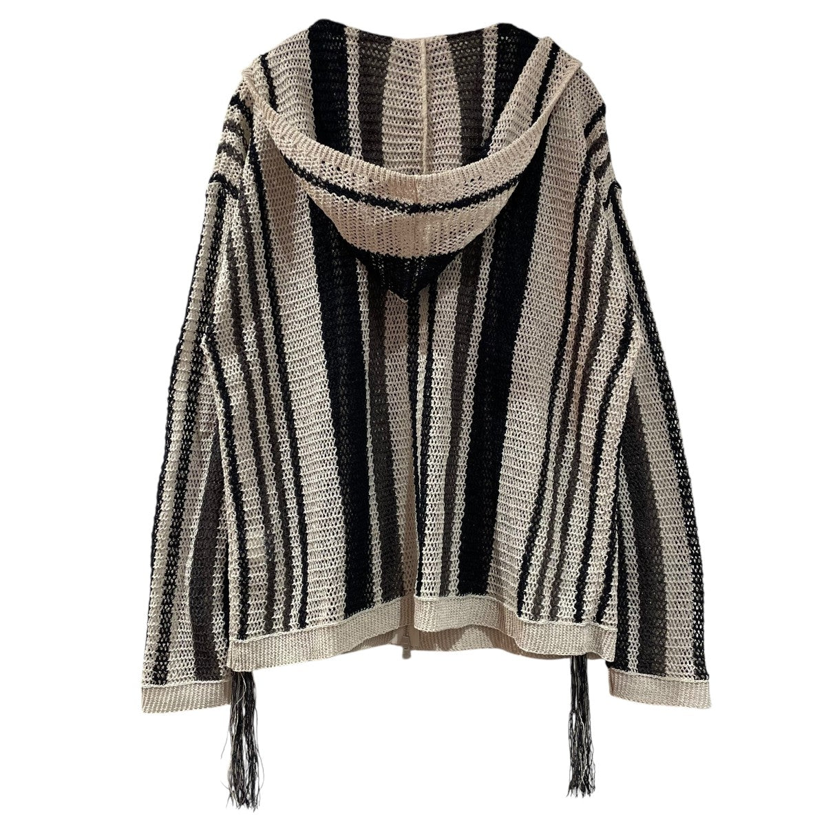 25SSSTRIPE MESH KNIT HOODIEジップパーカー25KO SS07