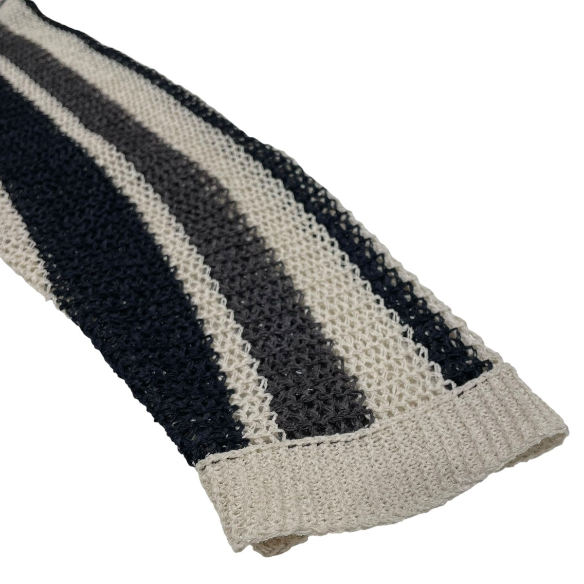 25SSSTRIPE MESH KNIT HOODIEジップパーカー25KO SS07