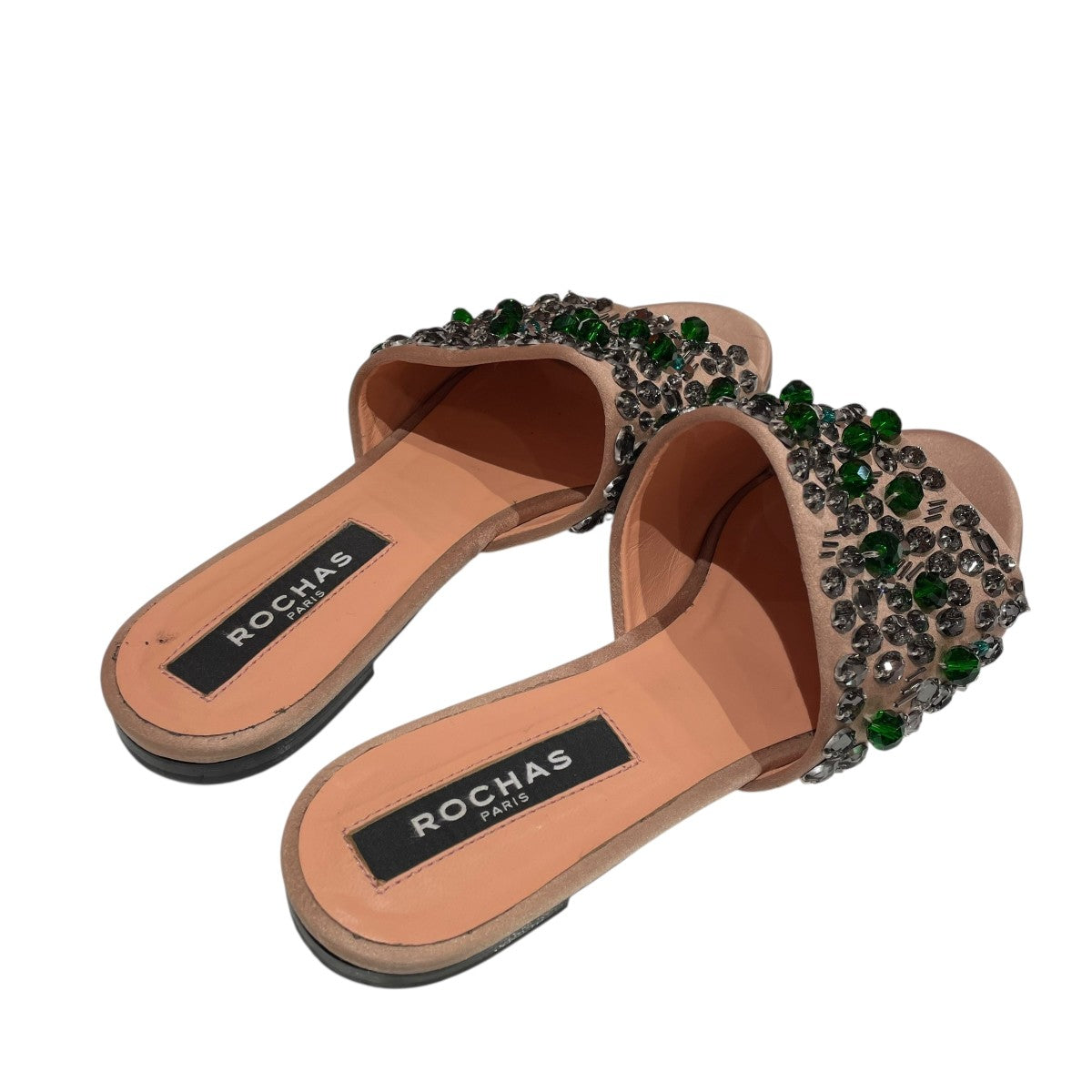 ロシャス　ROCHAS ブラウン　バックル　サンダル ロシャス ROCHAS ブラウン バックル サンダル