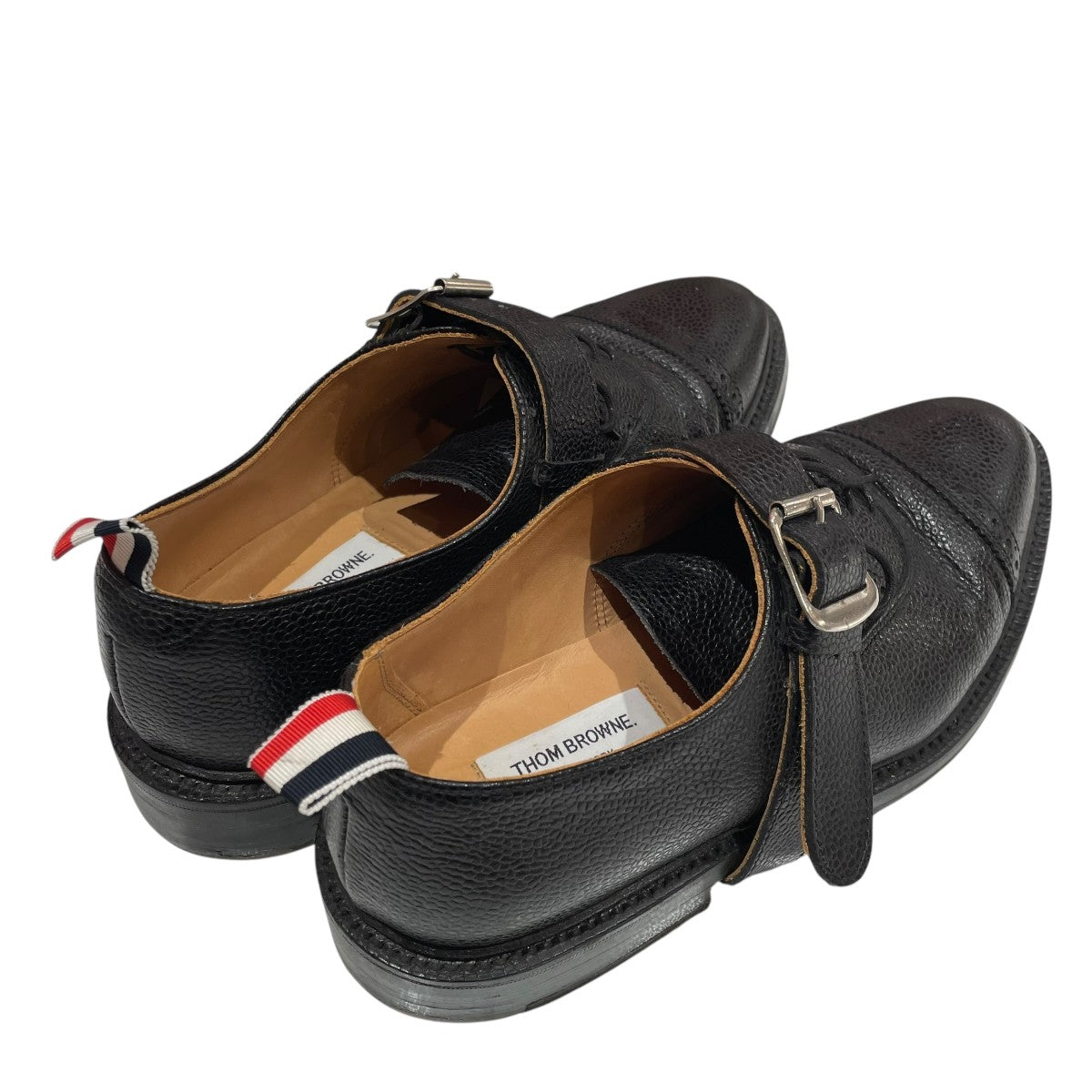 トムブラウンサンダル Brogue Fisherman Sandals In Pebble Grain Leather | Thom Browne