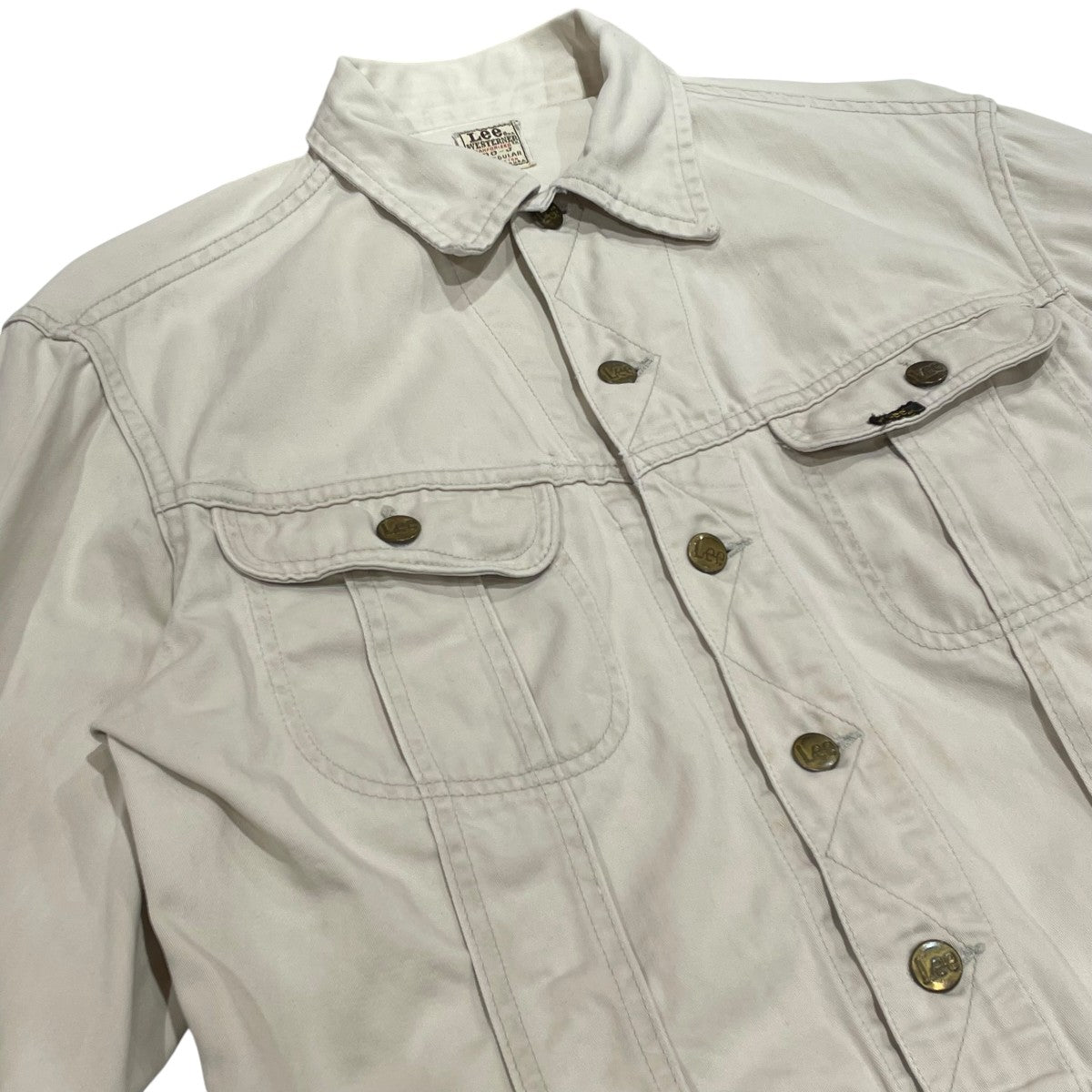 60s LEE WESTERNER ホワイト　ジャケット 38 LONG リー 60's Lee WESTERNER 100-J リー ウェスターナー コットンサテン
