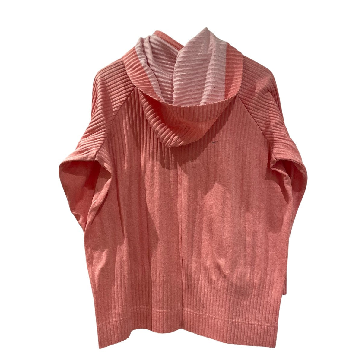 新品 HOMME PLISSE プリーツ フーディ パーカー ピンクレッド ISSEY MIYAKE - 新品 HOMME PLISSE プリーツ フーディ パーカー