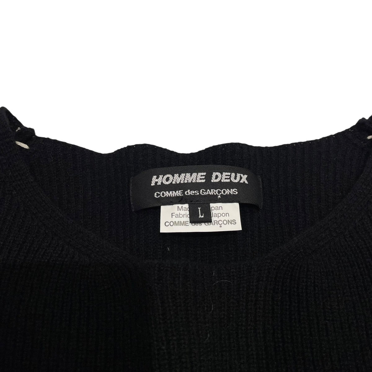 COMME des GARÇONS HOMME 長袖ニット 田中オム ブラック COMME des GARÇONS HOMME 長袖ニット 1989 田中オム - メルカリ