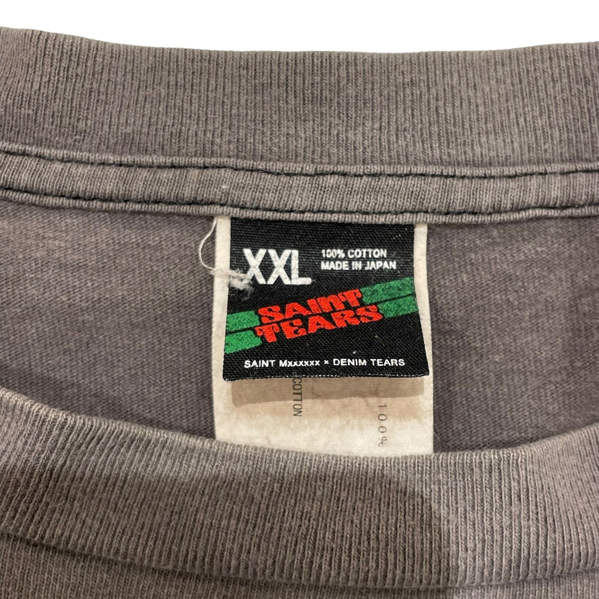 即完売品/XL SAINT MICHAEL×EU カットソー チャコールグレー SAINT MICHAEL×DENIM TEARS 半袖カットソー グレー サイズ XXL