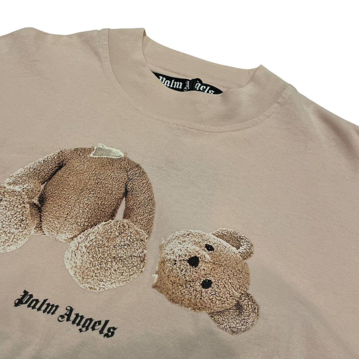 Palm Angels クマ レオパード柄 Tシャツ ブラック Palm Angels クマ レオパード柄 Tシャツ ブラック