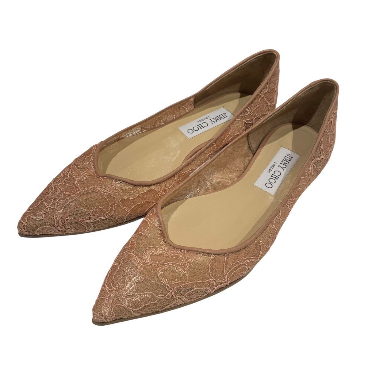 【美品】JIMMY CHOO ジミーチュウ　パンプス37 ピンクベージュ JIMMY CHOO(ジミーチュウ) パンプス ピンク サイズ 37｜【公式