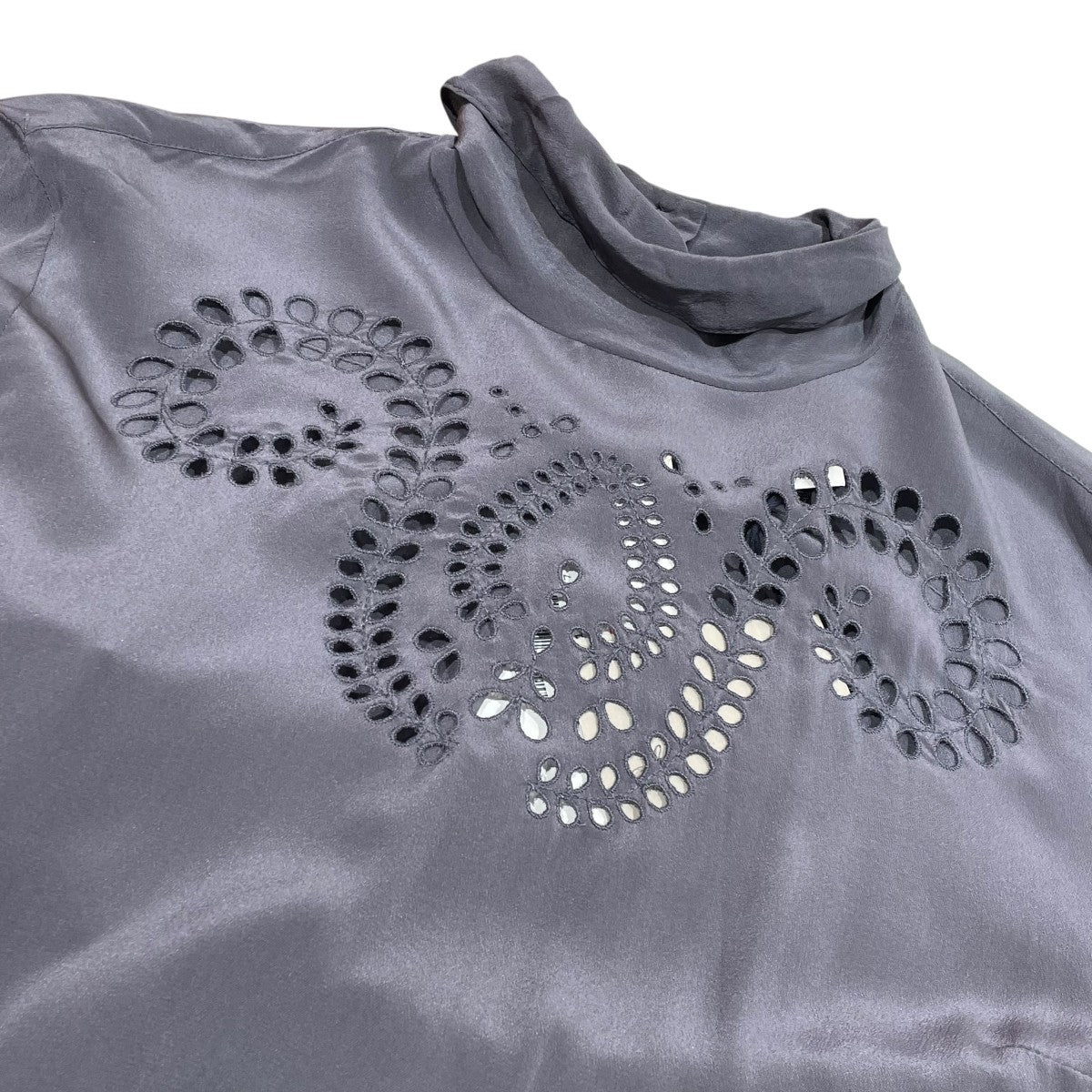Patou EMBROIDERED SILK TOPシルクシャツTO0220013910A 古着・中古-3枚目のアイテム画像