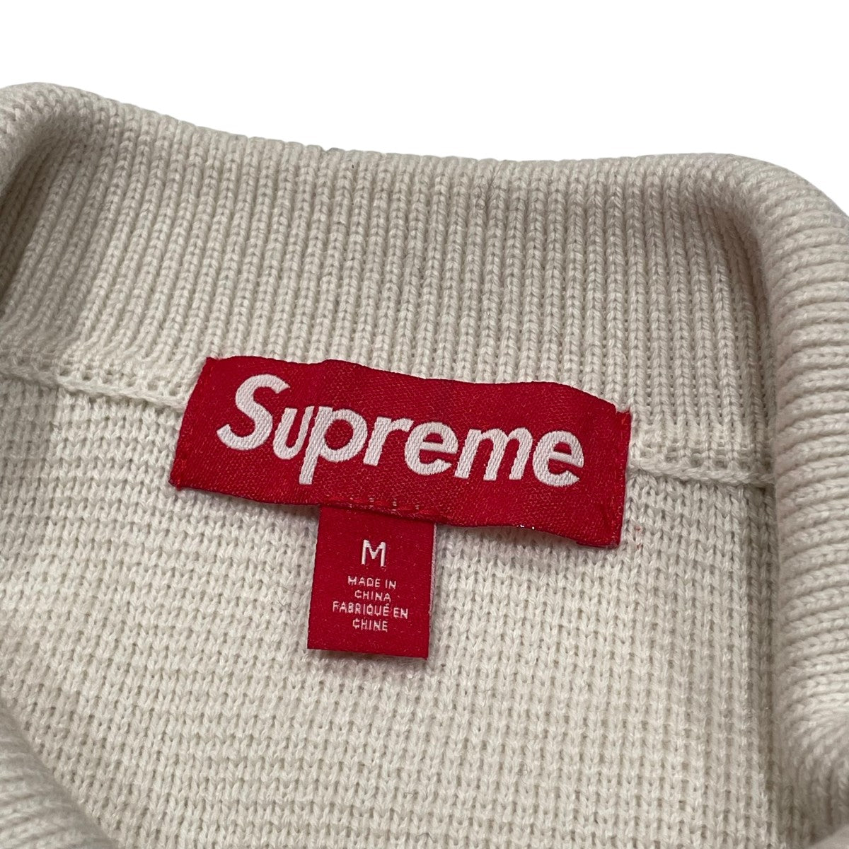 supreme シュプリーム　ジップカーディガン　M Supreme(シュプリーム) 24AWWoven Leather Zip Up Cardigan