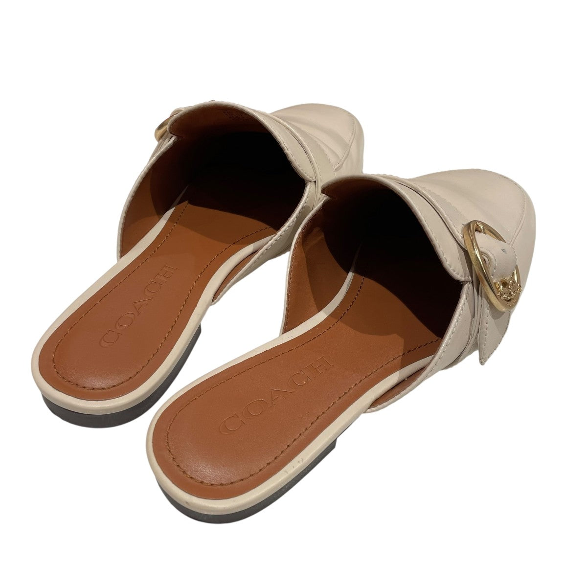 COACH SELINE LEATHER SLIDEミュール11002526 古着・中古-2枚目のアイテム画像