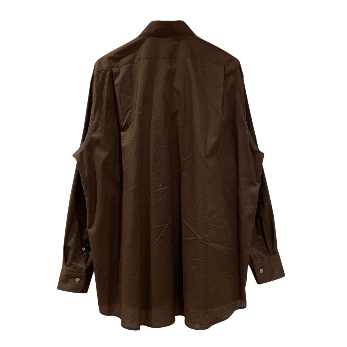 AURALEE (オーラリー) リネンシャツ　ブラウン　サイズ0 AURALEE オーラリー A20SS04WL LINEN DOUBLE FACE HALF SLEEVED