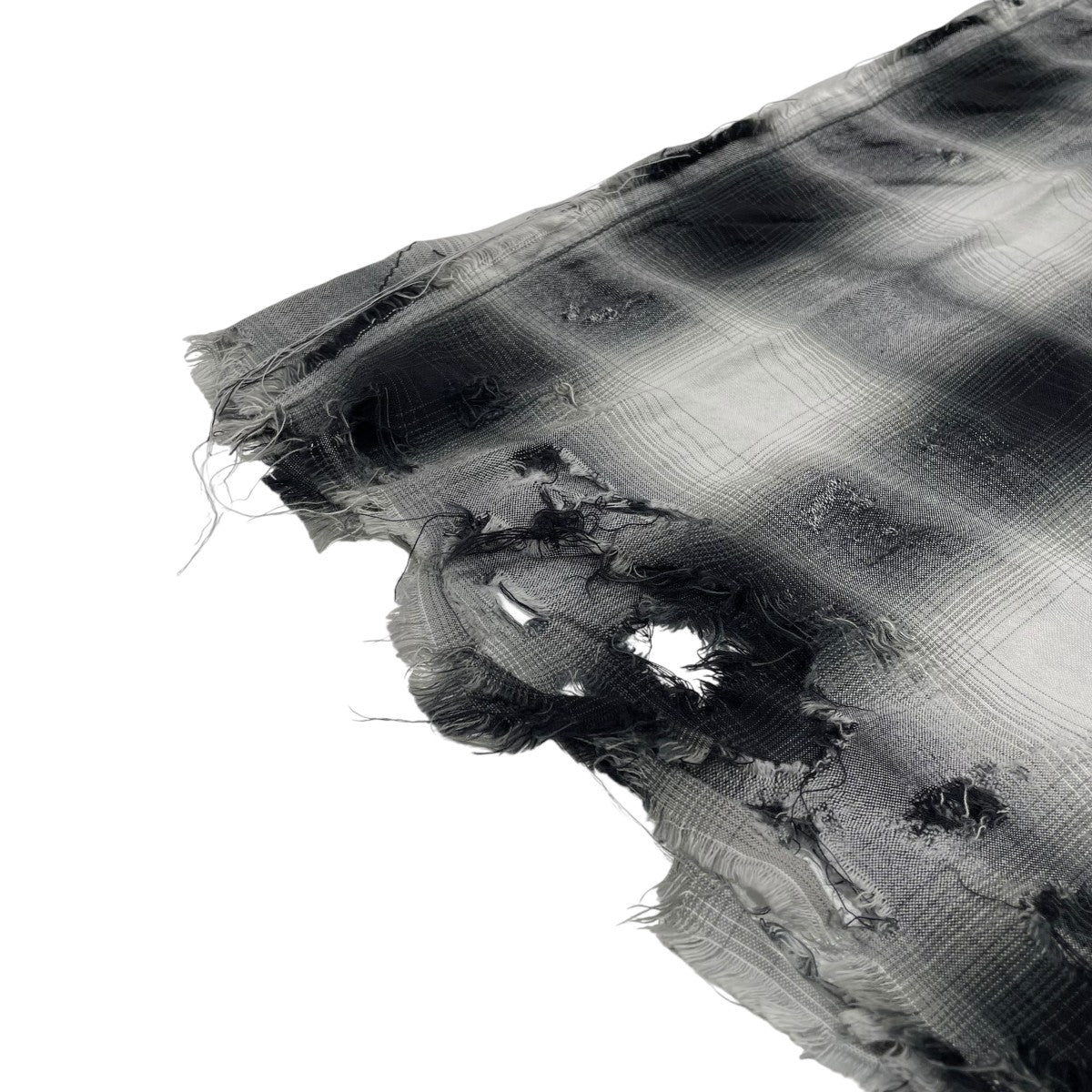 MINUS(マイナス) Slash Seam Ombre Check ShirtチェックシャツM-P1-TP3