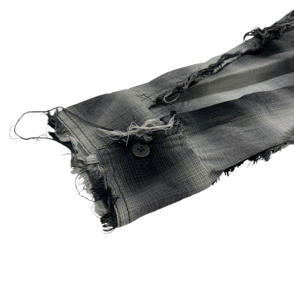 MINUS(マイナス) Slash Seam Ombre Check ShirtチェックシャツM