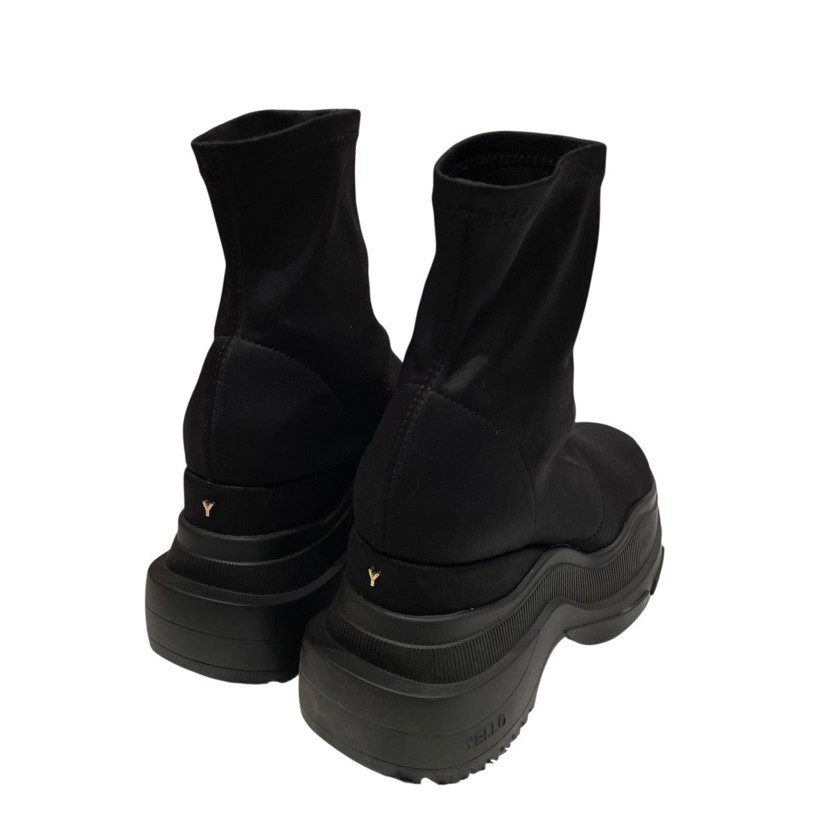 YELLO ブーツ YELLO ショートブーツ黒 24センチ ノベルティ付 YELLO