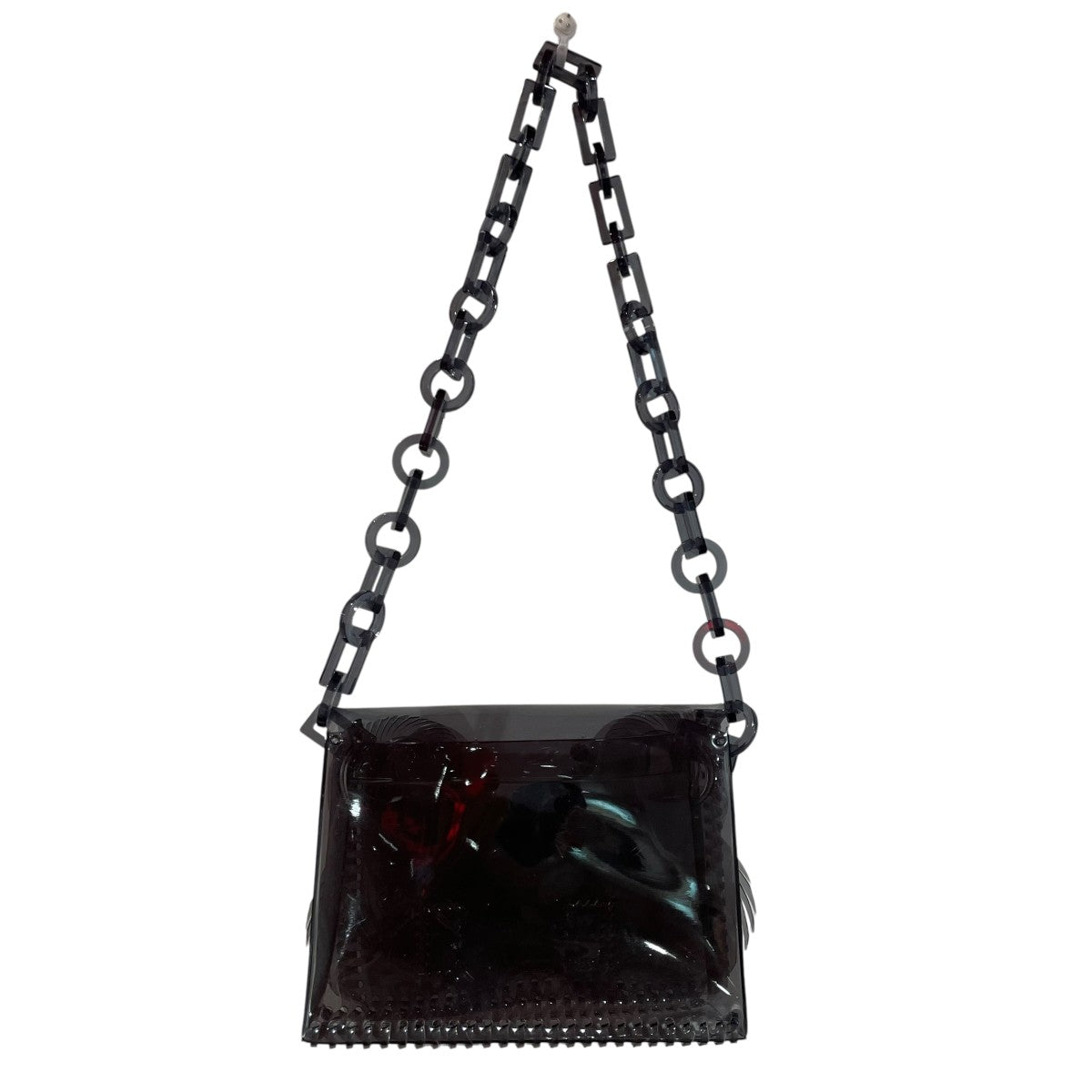 廃盤★！Mame マメクロゴウチ ショルダーバッグ 希少】マメクロゴウチクリアバッグチェーンワンショルダー黒廃盤品