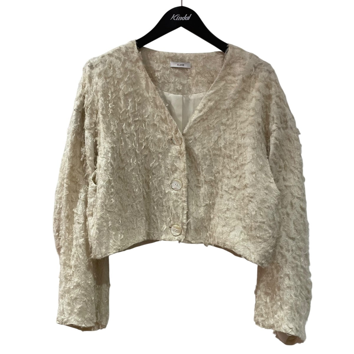 FEATHER SHELL BUTTON CARDIGAN短丈ジャケット17122-4002