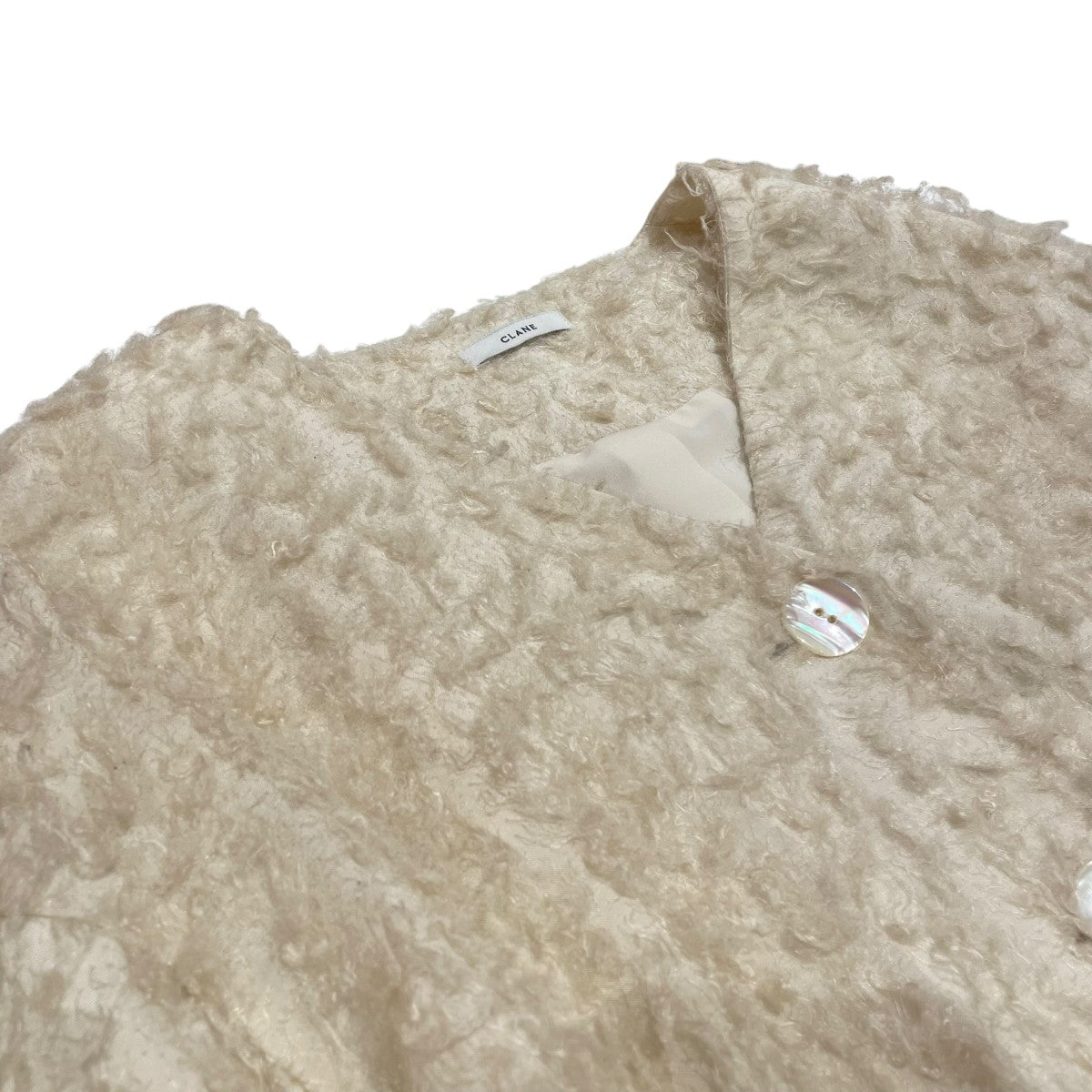 FEATHER SHELL BUTTON CARDIGAN短丈ジャケット17122-4002