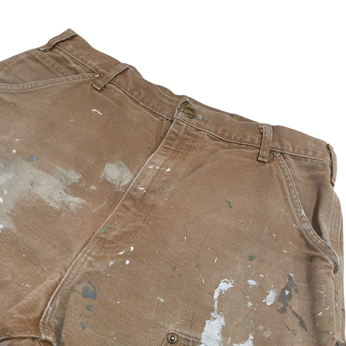 CarHartt(カーハート) ダブルニー ペンキ加工デニムパンツ ベージュ